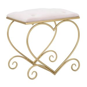 Taburet Heart, Mauro Ferretti, 50x37.5x51.5 cm, catifea, roz imagine