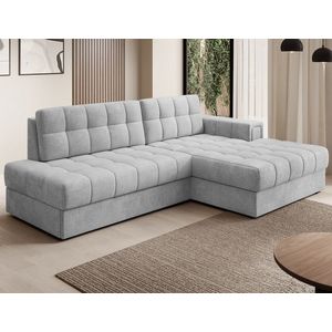 Coltar extensibil dreapta 3 locuri ELTAP, RT-84MO, Blezalt, 240x150x82 cm, lemn/poliester, gri deschis imagine