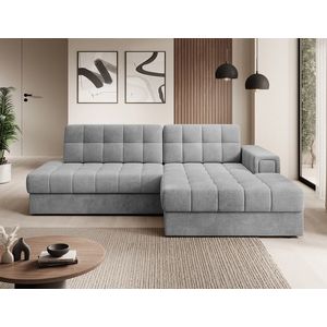 Coltar extensibil dreapta 3 locuri ELTAP, RT-85MO, Blezalt, 240x150x82 cm, lemn/poliester, gri imagine