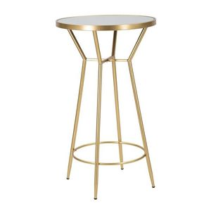 Masuta de bar Circle, Mauro Ferretti, Ø 60x105 cm, fier, auriu imagine