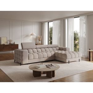 Coltar extensibil dreapta 3 locuri ELTAP, RT-18SO, Felro, 285x181x93 cm, lemn/poliester, bej imagine