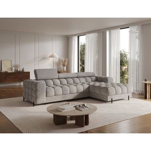Coltar extensibil dreapta 3 locuri ELTAP, RT-20PEL, Felro, 285x181x93 cm, lemn/poliester, gri imagine