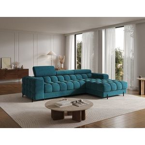 Coltar extensibil dreapta 3 locuri ELTAP, RT-40AMO, Felro, 285x181x93 cm, lemn/poliester, albastru imagine