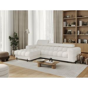 Coltar extensibil dreapta 3 locuri ELTAP, LT-01AMO, Felro, 285x181x93 cm, lemn/poliester, alb imagine