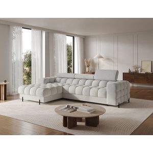 Coltar extensibil dreapta 3 locuri ELTAP, LT-03ROY, Felro, 285x181x93 cm, lemn/poliester, gri deschis imagine