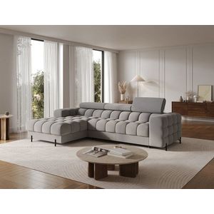 Coltar extensibil dreapta 3 locuri ELTAP, LT-04SO, Felro, 285x181x93 cm, lemn/poliester, gri inchis imagine