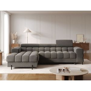 Coltar extensibil dreapta 3 locuri ELTAP, LT-06SO, Felro, 285x181x93 cm, lemn/poliester, gri inchis imagine