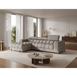 Coltar extensibil dreapta 3 locuri ELTAP, LT-20ROY, Felro, 285x181x93 cm, lemn/poliester, bej imagine