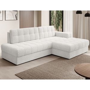 Coltar extensibil dreapta 3 locuri ELTAP, RT-01ROY, Blezalt, 240x150x82 cm, lemn/poliester, alb imagine