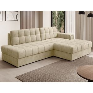 Coltar extensibil dreapta 3 locuri ELTAP, RT-04MO, Blezalt, 240x150x82 cm, lemn/poliester, bej imagine
