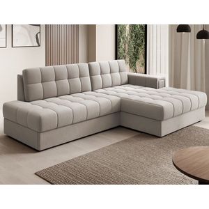 Coltar extensibil dreapta 3 locuri ELTAP, RT-18SO, Blezalt, 240x150x82 cm, lemn/poliester, bej deschis imagine