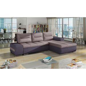 Coltar extensibil dreapta 4 locuri ELTAP, Ov33, Ottavio, 275x180x85 cm, lemn/poliester, roz/mov imagine