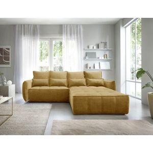 Coltar extensibil dreapta 4 locuri ELTAP, RT-45MAN, Campo, 265x196x88 cm, lemn/poliester, mustar imagine