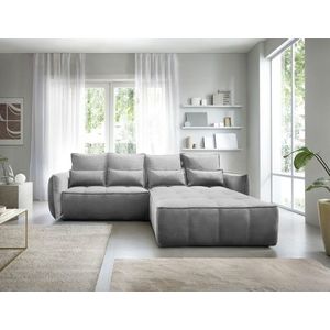 Coltar extensibil dreapta 4 locuri ELTAP, RT-04NU, Campo, 265x196x88 cm, lemn/poliester, gri inchis imagine
