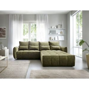 Coltar extensibil dreapta 4 locuri ELTAP, RT-33TOS, Campo, 265x196x88 cm, lemn/poliester, verde olive imagine