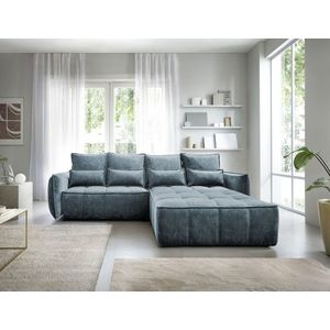 Coltar extensibil dreapta 4 locuri ELTAP, RT-40TOS, Campo, 265x196x88 cm, lemn/poliester, albastru imagine