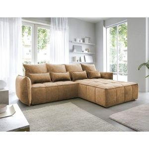 Coltar extensibil dreapta 4 locuri ELTAP, RT-45TOS, Campo, 265x196x88 cm, lemn/poliester, mustar imagine