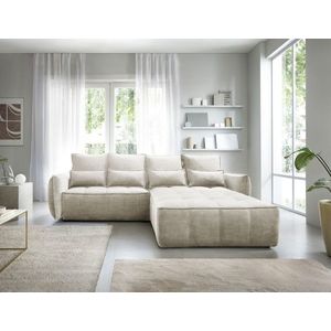 Coltar extensibil dreapta 4 locuri ELTAP, RT-18MAN, Campo, 265x196x88 cm, lemn/poliester, bej imagine