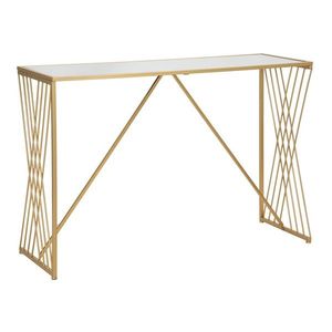 Consola Easy, Mauro Ferretti, 120x40x80 cm, fier, auriu imagine