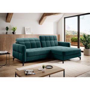 Coltar extensibil dreapta 3 locuri ELTAP, Lore-105, Lorelle, 225x160x105 cm, lemn/poliester, verde imagine