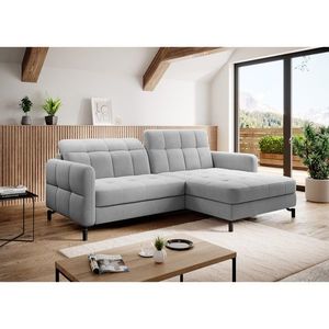 Coltar extensibil dreapta 3 locuri ELTAP, Lore-11, Lorelle, 225x160x105 cm, lemn/poliester, gri imagine