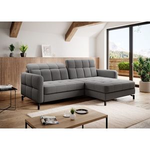 Coltar extensibil dreapta 3 locuri ELTAP, Lore-20, Lorelle, 225x160x105 cm, lemn/poliester, gri imagine