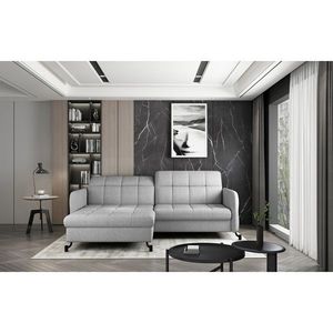 Coltar extensibil stanga 3 locuri ELTAP, Lore-45, Lorelle, 225x160x105 cm, lemn/poliester, gri deschis imagine