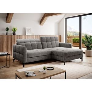 Coltar extensibil dreapta 3 locuri ELTAP, Lore-93, Lorelle, 225x160x105 cm, lemn/poliester, gri imagine