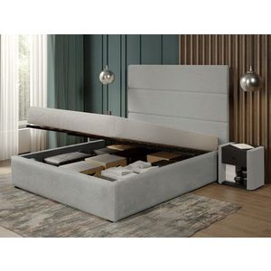 Pat tapitat Hera de 190 rabatabil 173 x 144 C2 cu blanita plusata Gri - Lapit 06 180x200 imagine