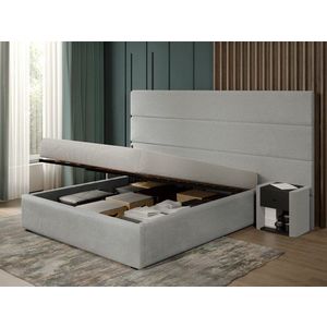 Pat tapitat Hera de 190 rabatabil 270 x 144 C1 cu blanita plusata Gri - Lapit 06 160x200 imagine