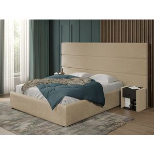 Pat tapitat Hera fix 270 x 144 C1 cu blanita plusata Crem - Lapit 29 140x200 imagine