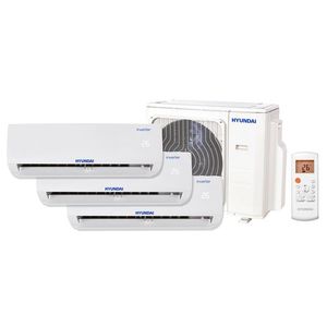 Pachet 3 camere, Aer conditionat multi-split Hyundai M, 9000 + 9000 + 12000 BTU, Inverter, kit Wi-Fi inclus, 2 x HSAFAU-09HRDN + HSAFBU-12HRDN + H3OE-27HFN8-Q imagine