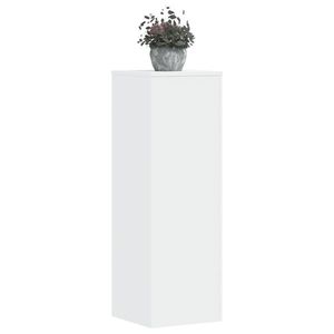 vidaXL Suporturi plante, 2 buc., alb, 33x33x100 cm, lemn prelucrat imagine
