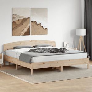vidaXL Cadru de pat fără saltea, 200x200 cm, lemn masiv pin imagine