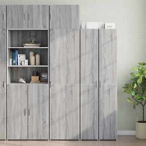 vidaXL Dulap depozitare slim sonoma gri 50x42, 5x225 cm lemn prelucrat imagine