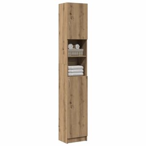 vidaXL Dulap de baie, stejar artizanal, 32x25, 5x190 cm, lemn prelucrat imagine