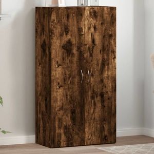 vidaXL Fișet, stejar fumuriu, 60x32x115 cm, lemn prelucrat imagine