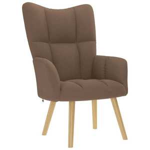 vidaXL Scaun de relaxare, maro, material textil imagine