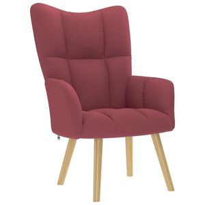 vidaXL Scaun de relaxare, roșu vin, material textil imagine