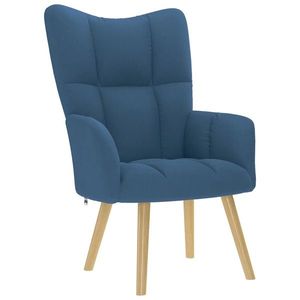 vidaXL Scaun de relaxare, albastru, material textil imagine