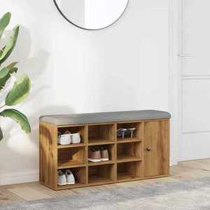 vidaXL Bancă de pantofi Stejar artizanal 102x32x50 cm lemn prelucrat imagine
