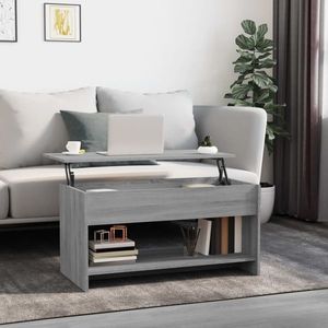 vidaXL Măsuță de cafea, gri sonoma, 102x50x52, 5 cm, lemn prelucrat imagine