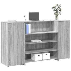 vidaXL Birou de recepție Gri Sonoma 180x50x103, 5 cm Lemn prelucrat imagine
