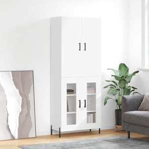 vidaXL Dulap înalt, alb, 69, 5x34x180 cm, lemn compozit imagine