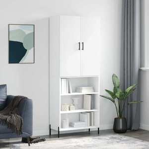 vidaXL Dulap înalt, alb, 69, 5x34x180 cm, lemn compozit imagine