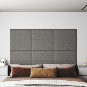 vidaXL Panouri de perete 12 buc. gri deschis 60x30 cm textil 2, 16 m² imagine