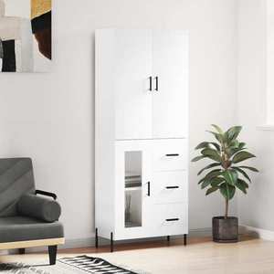 vidaXL Dulap înalt, alb, 69, 5x34x180 cm, lemn compozit imagine