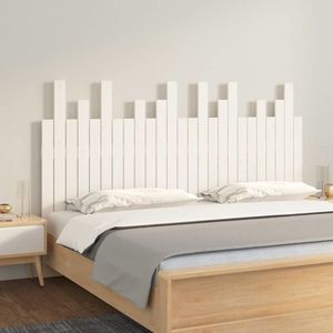 vidaXL Tăblie de pat pentru perete, alb, 159, 5x3x80 cm lemn masiv pin imagine