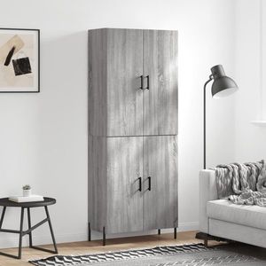 vidaXL Dulap înalt, gri sonoma, 69, 5x34x180 cm, lemn compozit imagine