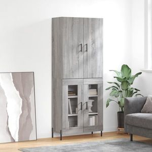 vidaXL Dulap înalt, gri sonoma, 69, 5x34x180 cm, lemn compozit imagine